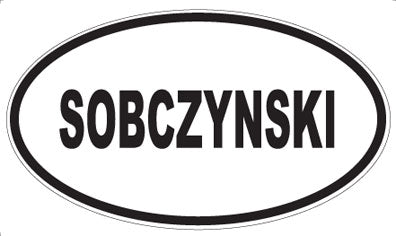 SOBCZYNSKI - Oval Sticker