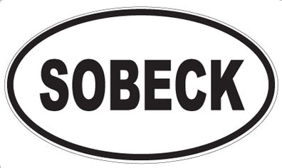 SOBECK - Oval Magnet