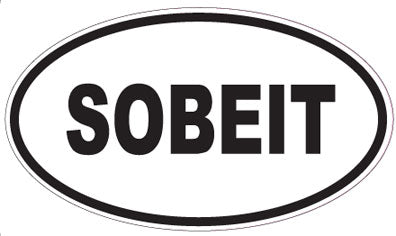 SOBEIT - Oval Sticker