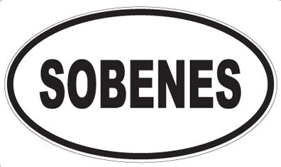 SOBENES - Oval Sticker