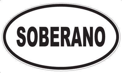 SOBERANO - Oval Sticker