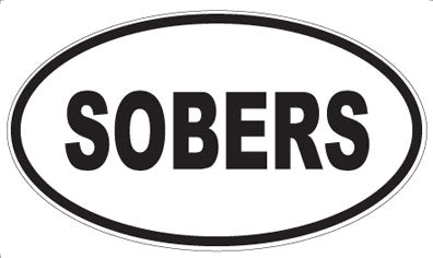 SOBERS - Oval Magnet