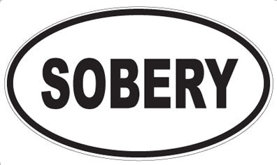 SOBERY - Oval Sticker