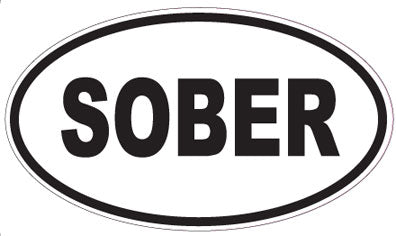SOBER - Oval Magnet