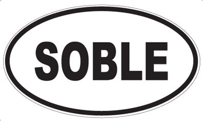 SOBLE - Oval Sticker