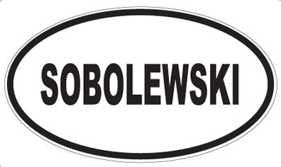 SOBOLEWSKI - Oval Sticker