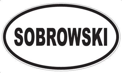 SOBROWSKI - Oval Sticker