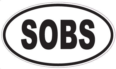 SOBS - Oval Sticker