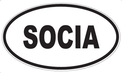 SOCIA - Oval Magnet