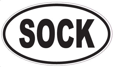 SOCK - Oval Sticker