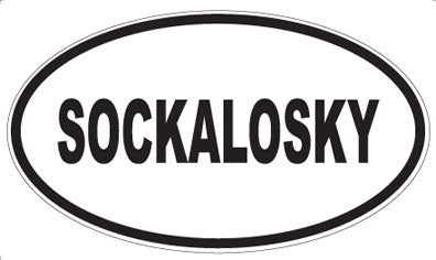 SOCKALOSKY - Oval Sticker