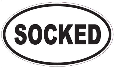SOCKED - Oval Sticker