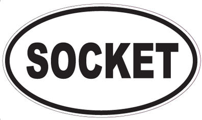 SOCKET - Oval Sticker