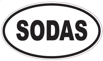 SODAS - Oval Sticker