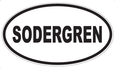 SODERGREN - Oval Sticker