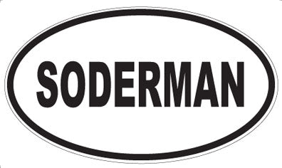 SODERMAN - Oval Sticker
