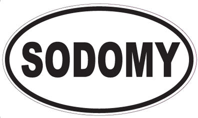SODOMY - Oval Sticker