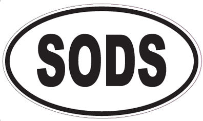 SODS - Oval Sticker
