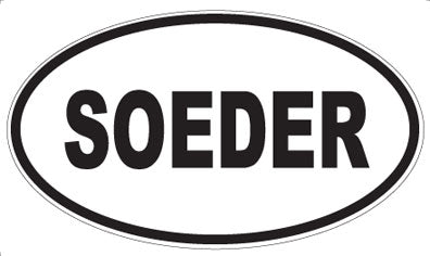 SOEDER - Oval Sticker