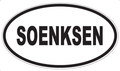 SOENKSEN - Oval Sticker