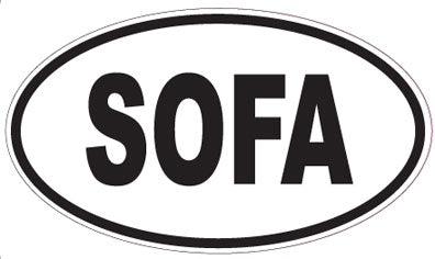 SOFA - Oval Sticker