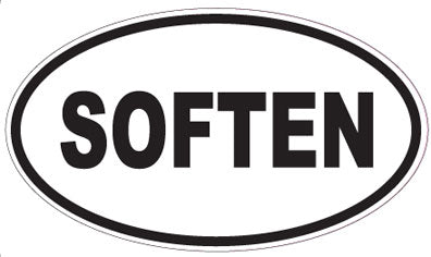 SOFTEN - Oval Sticker