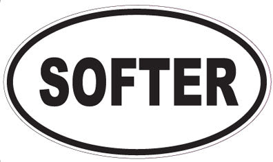 SOFTER - Oval Sticker