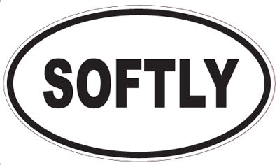 SOFTLY - Oval Sticker