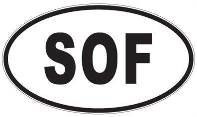SOF - 3 Letter Initials Oval Magnet