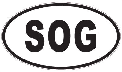 SOG - 3 Letter Initials Oval Magnet