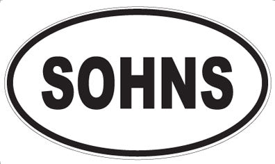 SOHNS - Oval Sticker