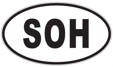 SOH - 3 Letter Initials Oval Magnet