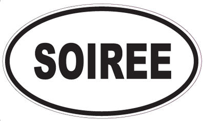 SOIREE - Oval Sticker
