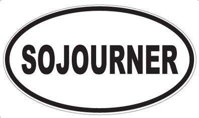SOJOURNER - Oval Sticker