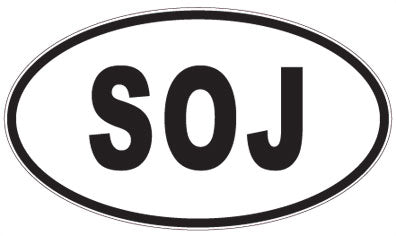 SOJ - 3 Letter Initials Oval Magnet