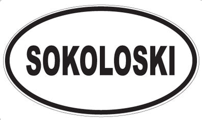 SOKOLOSKI - Oval Magnet