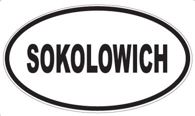 SOKOLOWICH - Oval Sticker
