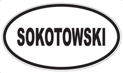 SOKOTOWSKI - Oval Sticker