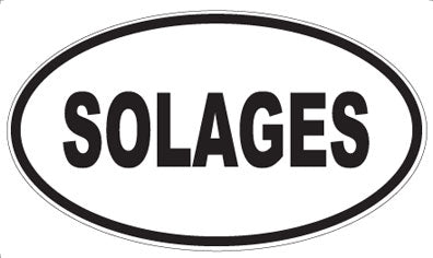 SOLAGES - Oval Sticker