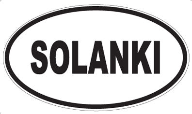 SOLANKI - Oval Sticker
