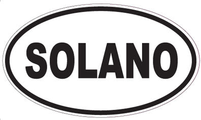 SOLANO - Oval Sticker