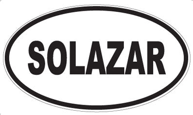 SOLAZAR - Oval Magnet