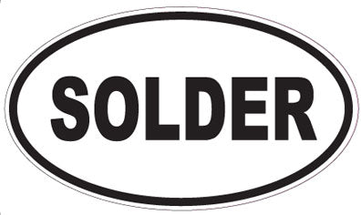 SOLDER - Oval Sticker