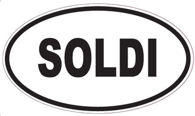SOLDI - Oval Sticker