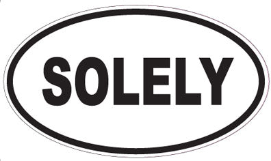SOLELY - Oval Sticker