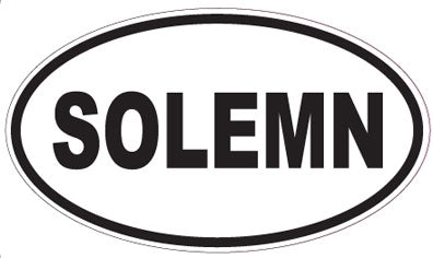 SOLEMN - Oval Sticker