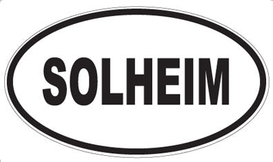SOLHEIM - Oval Sticker