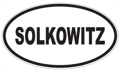 SOLKOWITZ - Oval Sticker