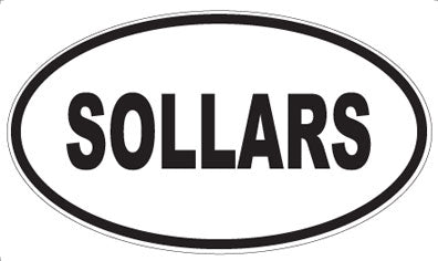 SOLLARS - Oval Sticker