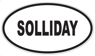 SOLLIDAY - Oval Sticker